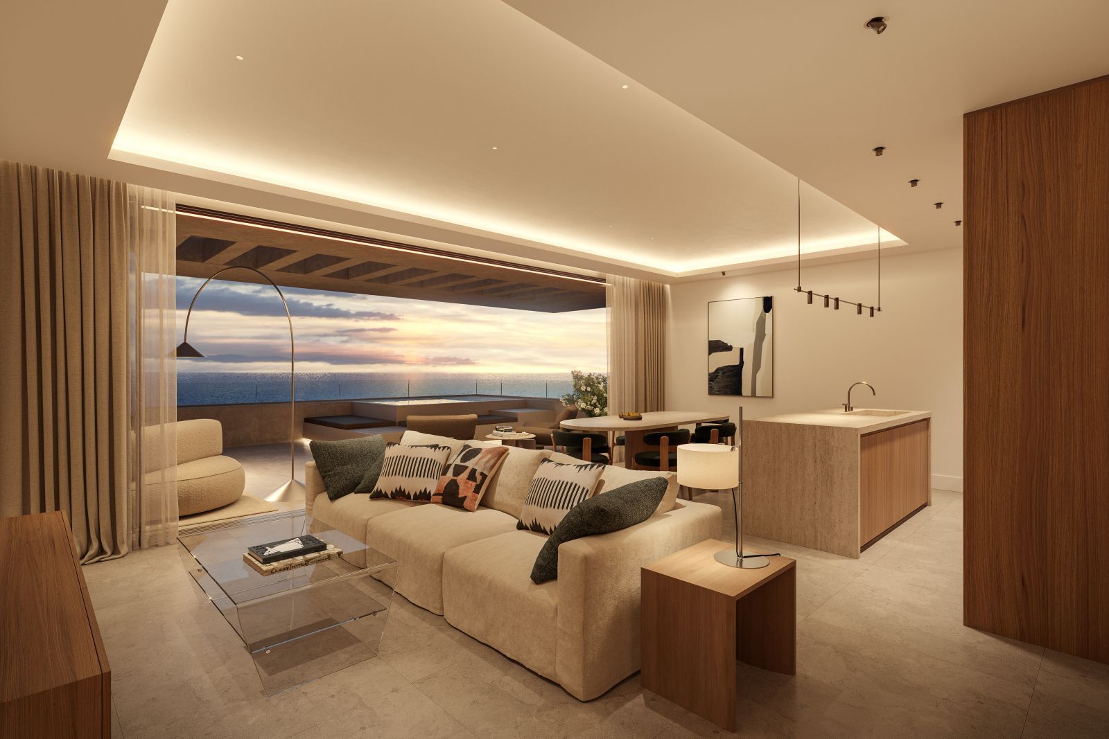 03 modern living room with sea view