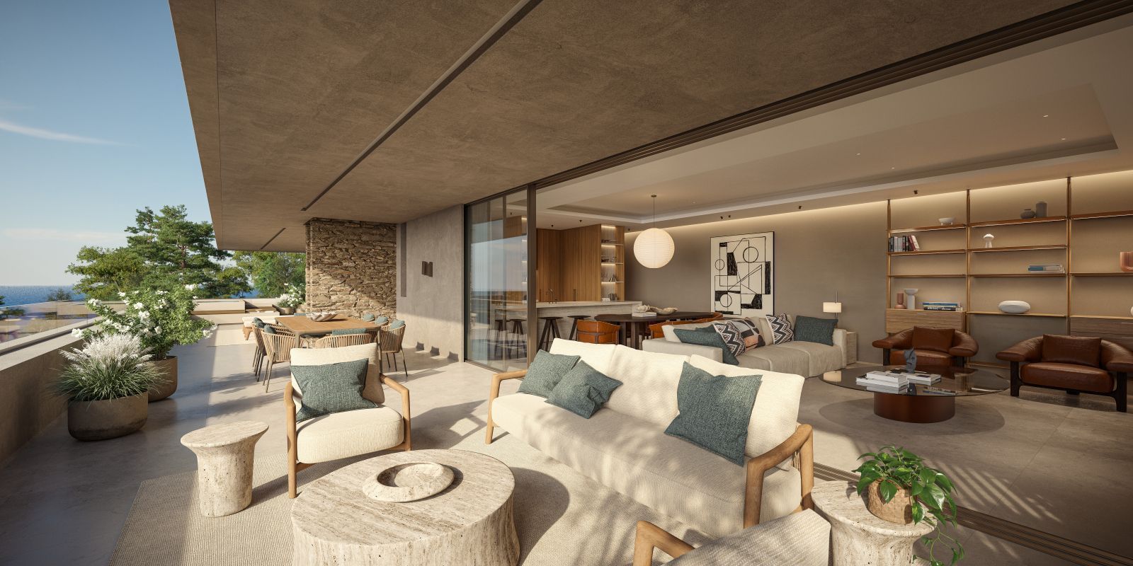 13 modern living room with outdoor view